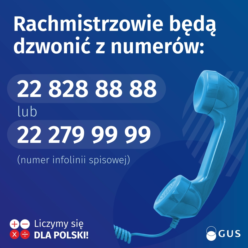 Rachmistrzowie będa dzwonić z numerów