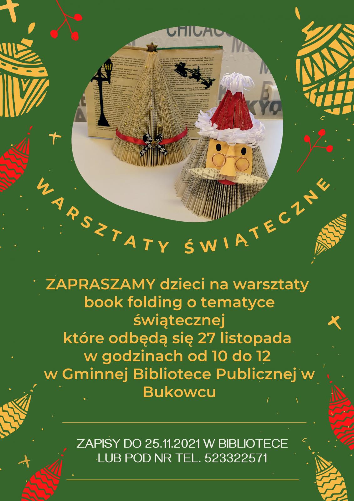 Warsztaty świąteczne - plakat