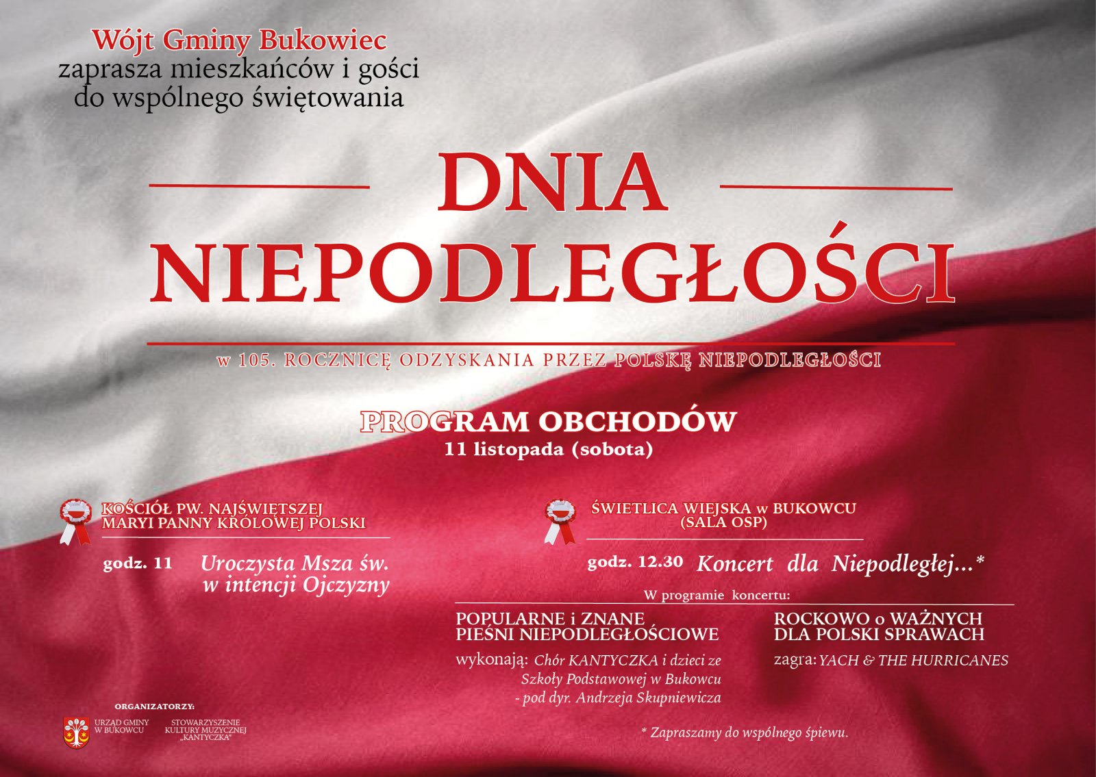 Gminne obchody Dnia Niepodległości - plakat