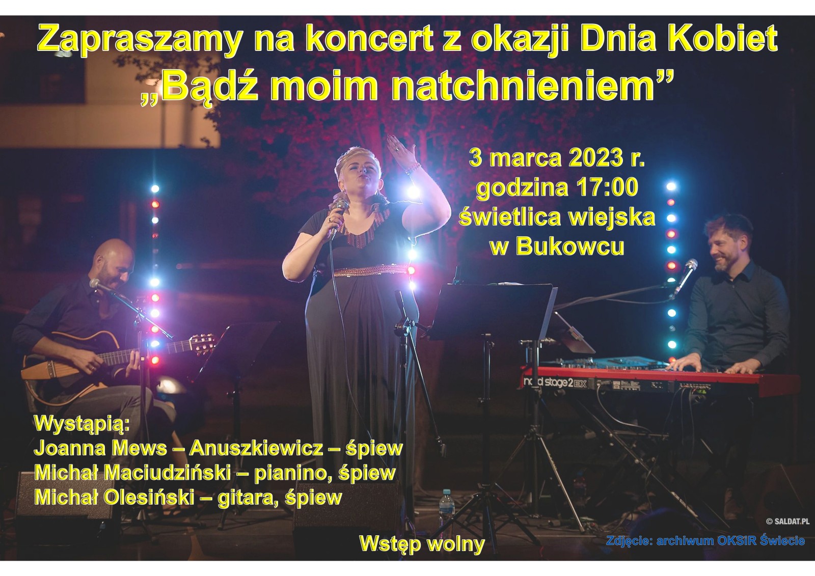 Koncert z okazji Dnia Kobiet - plakat