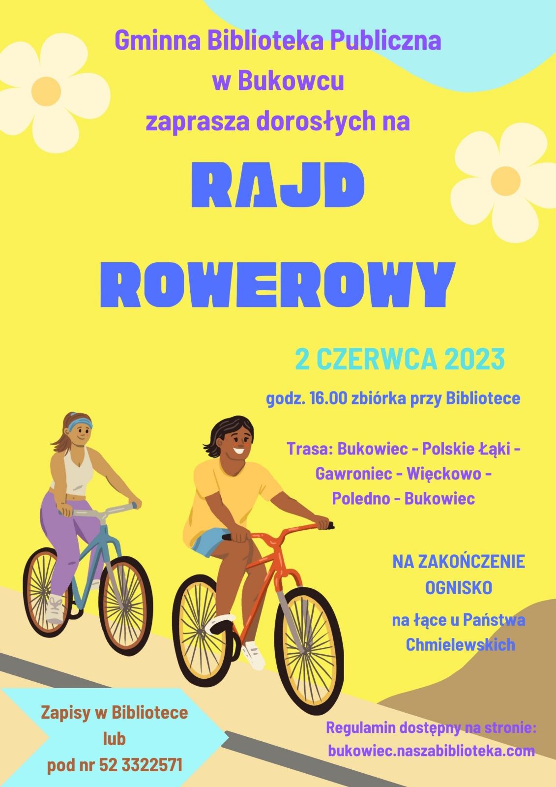 Rajd rowerowy - plakat