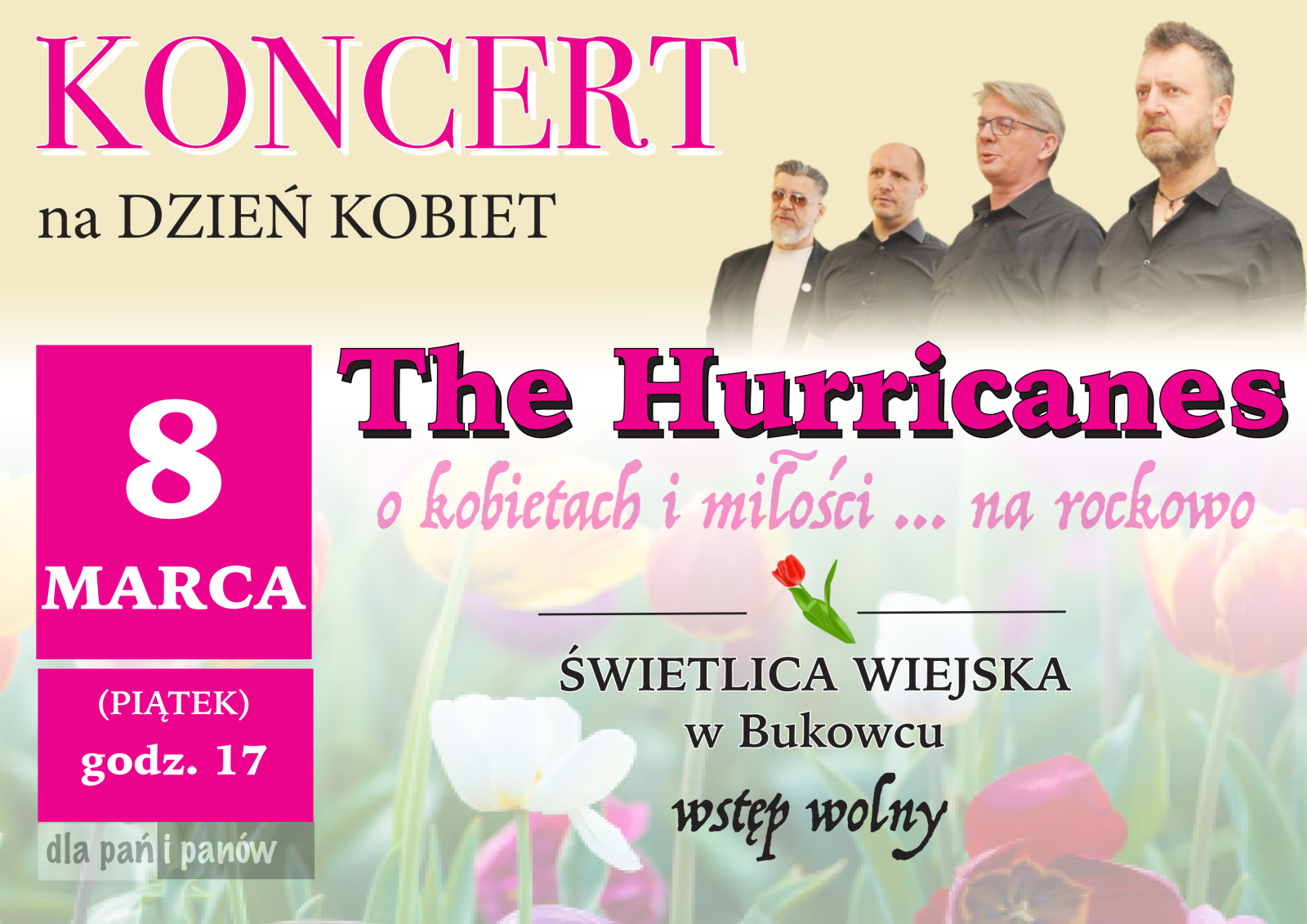 Koncert z okazji Dnia Kobiet - plakat