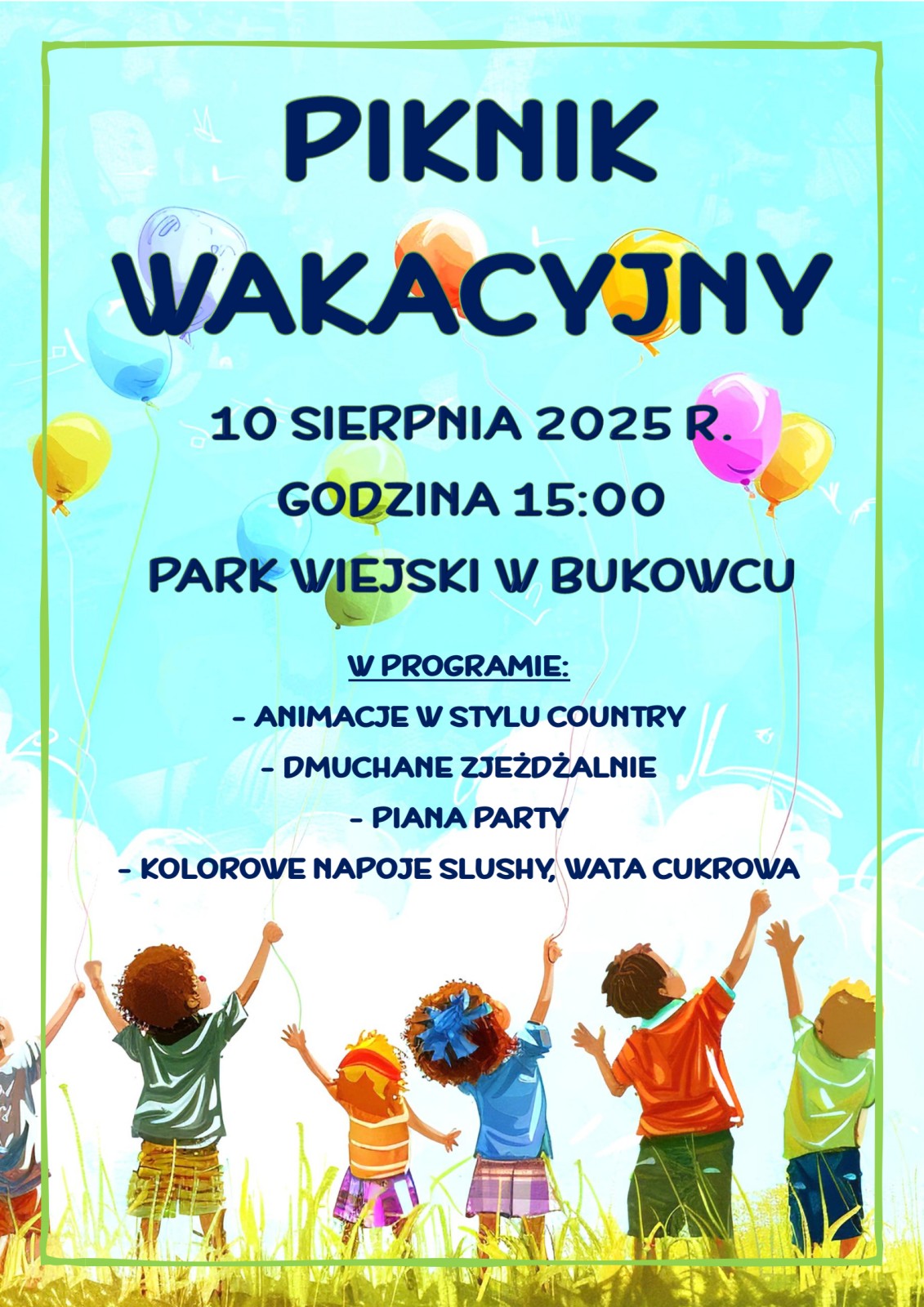 Piknik wakacyjny 2025 - plakat
