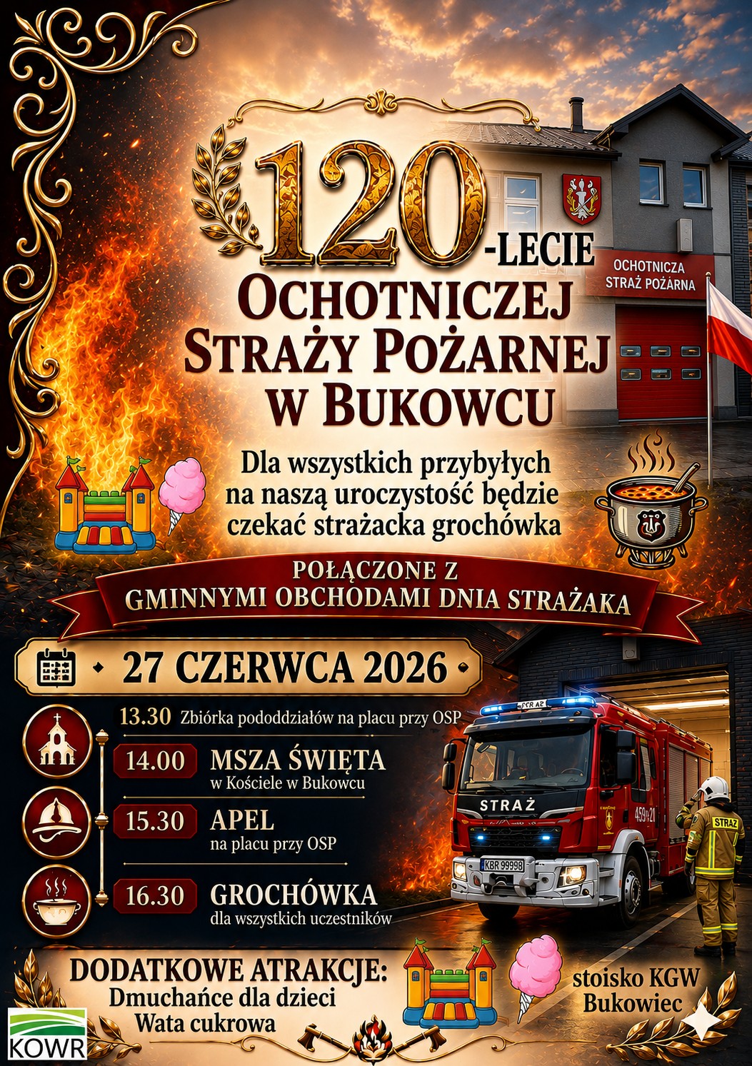 Gminne obchody Dnia Strażaka 2026 - plakat