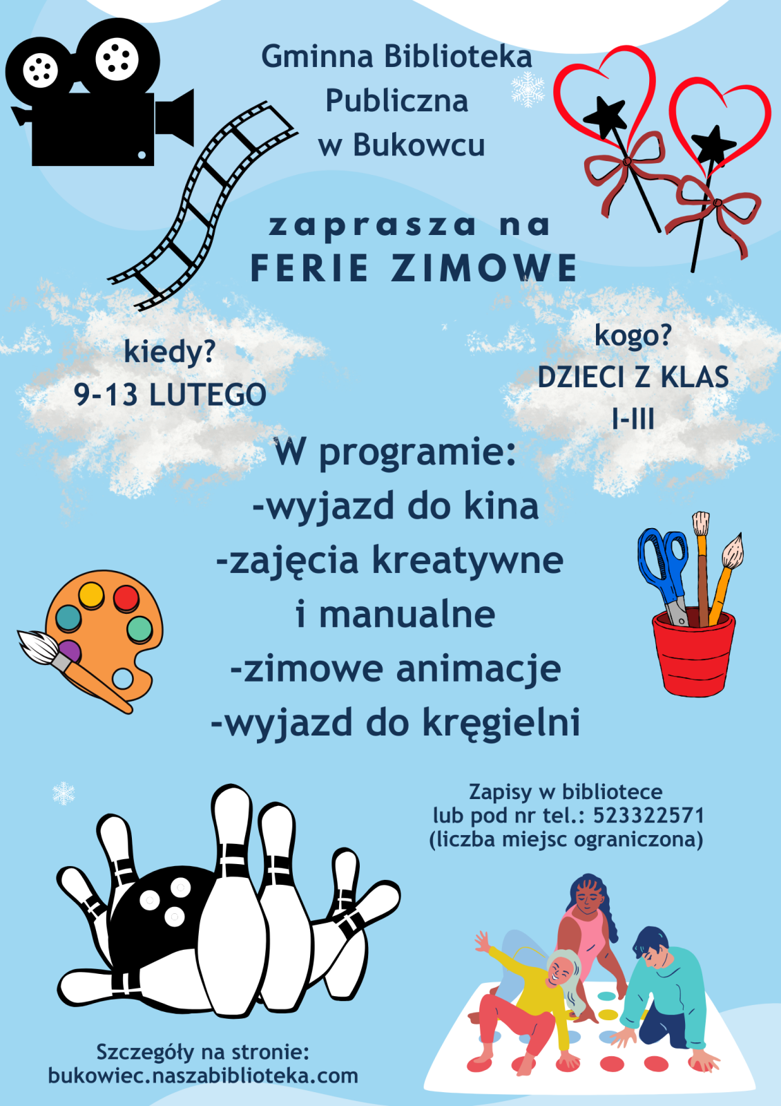 Ferie zimowe - plakat