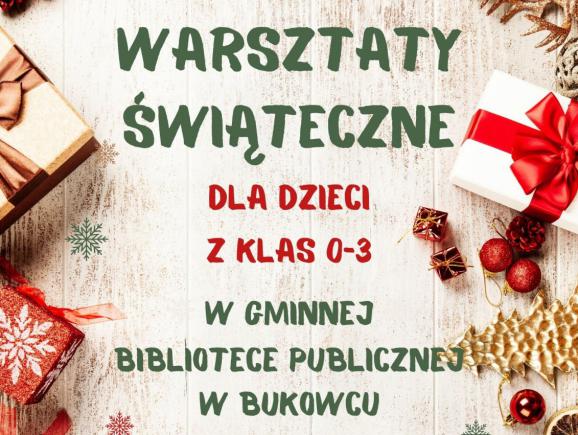 Warszaty świąteczne - plakat