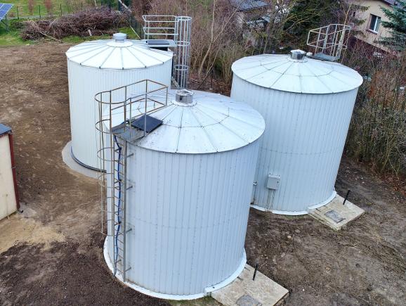 Nowy zbiornik wody w stacji uzdatniania w Bukowcu
