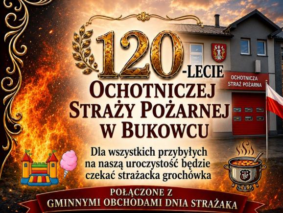 Gminne obchody Dnia Strażaka - plakat