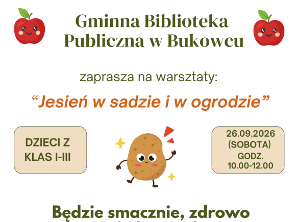 Jesień w sadzie i w ogrodzie - plakat