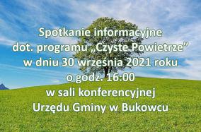 Baner - Spotkanie informacyjne programu "Czyste powietrze"