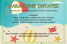 Wakacyjne ostatki - plakat