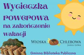 Wycieczka rowerowa na zakończenie wakacji - plakat