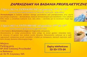 Badania profilaktyczne - plakat