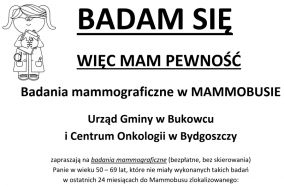 Badania mammograficzne - plakat