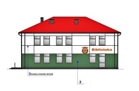 Elewacja gminnej biblioteki i siedziby OSP Bukowiec będzie jak nowa