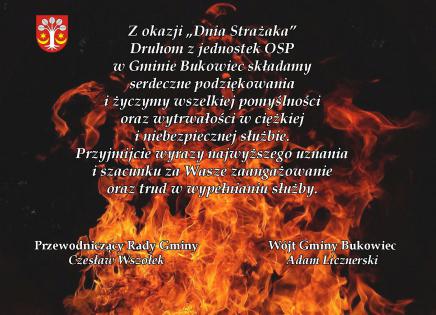 Życzenia - Dzień Strażaka