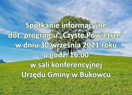 Baner - Spotkanie informacyjne programu "Czyste powietrze"