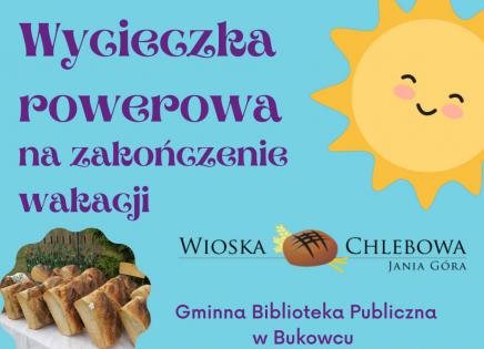 Wycieczka rowerowa na zakończenie wakacji - plakat