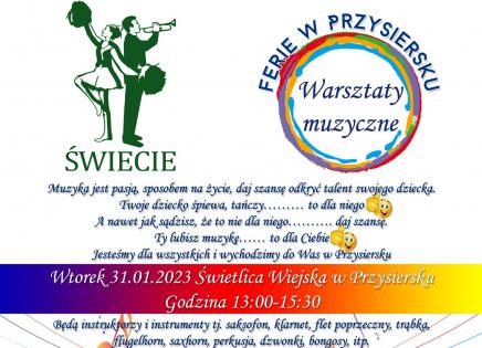 Ferie w Przysiersku - warsztaty muzyczne
