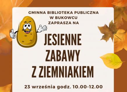 Jesienne zabawy z ziemniakiem - plakat