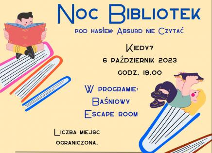 Noc bibliotek - plakat