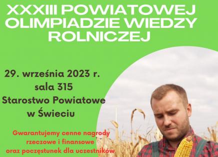 Olimpiada Wiedzy Rolniczej - plakat