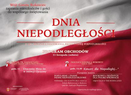 Gminne obchody Dnia Niepodległości - plakat