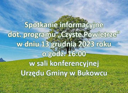 Spotkanie programu Czyste Powietrze - baner