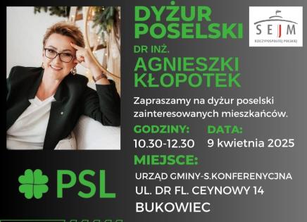Dyżur poselski Posłanki Agnieszki Kłopotek