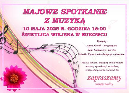 Majowe spotkanie z muzyką - plakat