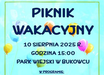 Piknik wakacyjny - plakat
