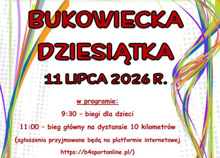 Bukowiecka Dziesiątka - plakat
