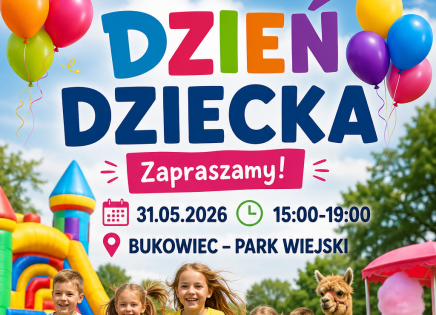 Dzień Dziecka w Bukowcu - plakat