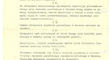 Dokument ustanawiający parafię Bukowiec -str2-