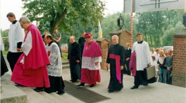 Poświęcenie dzwonów - 1995 rok Parafia Polskie Łąki